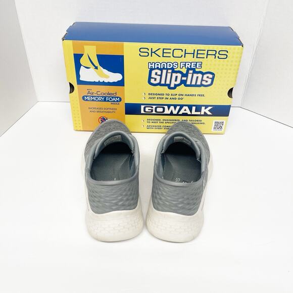 Skechers Gray Go Walk Slip Ins memory foam athletic shoes Sneakers 8.5 - Picture 4 of 7